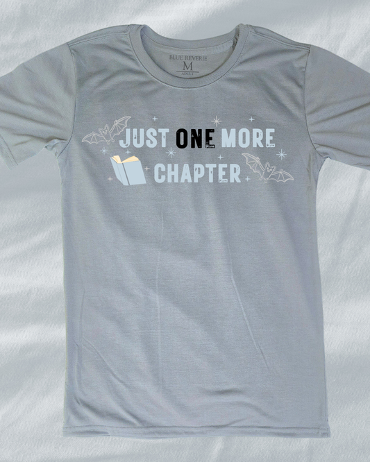 Just One More Chapter Tee- Stone Blue