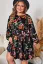 Plus Size Floral Mini Dress