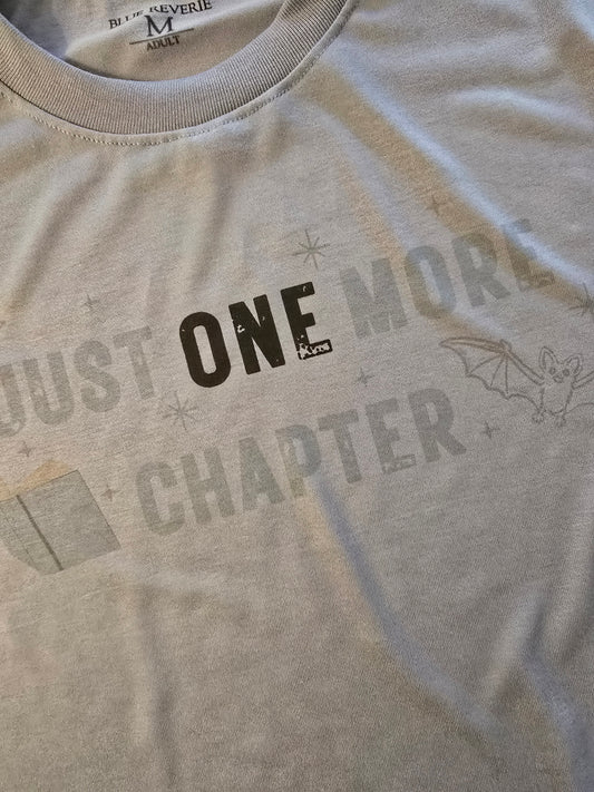 Just One More Chapter Tee- Stone Blue