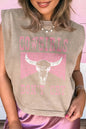 COWGIRLS DONT CRY Western Graphic Mineral Wash Tank Top