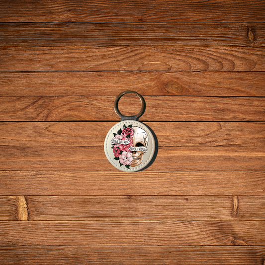 Roses Are Red Inside I'm Dead Keychain