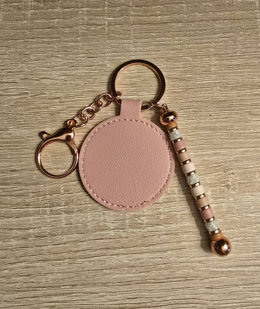 Pink Circle keychain